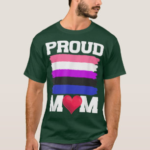 Camiseta LGBTQ Orgulhosa Mãe Orgulho Lélido Mês Fila Equa