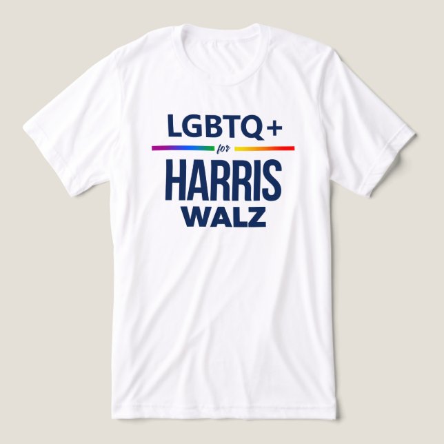 Camiseta LGBTQ+ para Harris Walz (Design frontal)