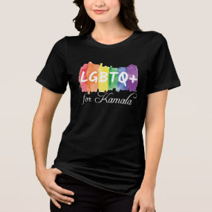 Camiseta LGBTQ para Kamala Rainbow Orgulho gay feminina