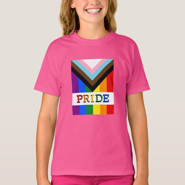 Camiseta LGBTQ & Pride - Kids de Sinalizador de Progresso d (Frente)