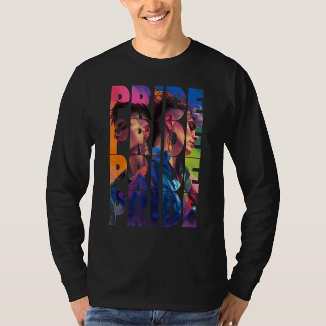 Camiseta LGBTQ+ Pride LGBT Gay Pride Rainbow 5 (Frente)