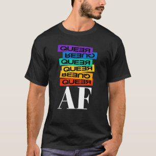 Camiseta Lgbtq Pride Queer Af Genderfluid Gay e Lésbica Pr