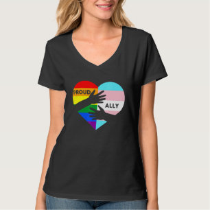 Camiseta Lgbtq Proud Ally - Trans Prioridade Transgender Al