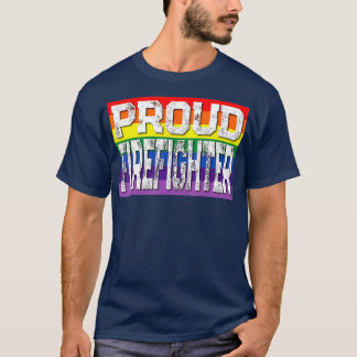 Camiseta LGBTQ Proud Firefighter Gay Pride Rainbow