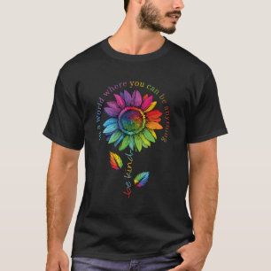 Camiseta Lgbtq Rainbow World Flower Orgulho Da Flor Seja Ig