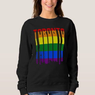 Camiseta LGBTQ Retro Toronto Canadá Orgulho Horizonte