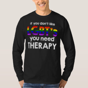 Camiseta Lgbtq Se não gosta de Lgbt, necessita de terapêuti