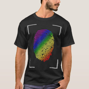 Camiseta LGBTQ Sinalizador Arco-Íris Impressão digital Or