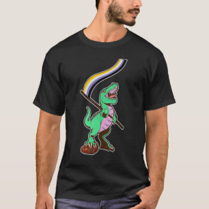 Camiseta Lgbtq Sinalizador de Orgulho Não Binário Lgbtqia+ 