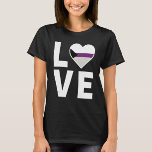 Camiseta Lgbtq Sinalizador Demissexual Heart Lgbtqia+ Love 