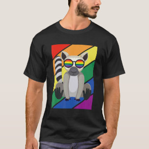 Camiseta LGBTQ Sinalizador Orgulho gay Mês Arco-Íris Lemurs
