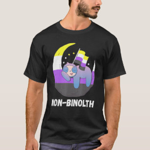 Camiseta Lgbtq Sloth Moon Sinalizador Não Binário Orgulho N
