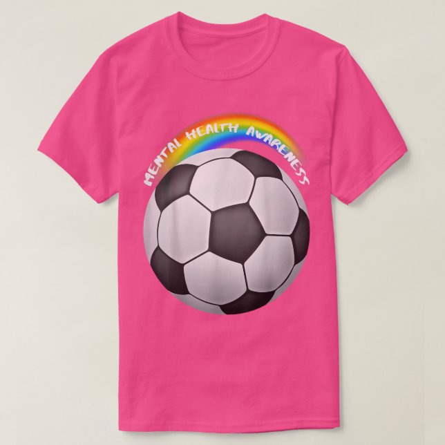 Camiseta Lgbtq Soccer Pride Saúde Mental Consciência3051 13 (Frente do Design)