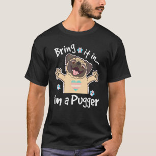 Camiseta Lgbtq Transgender Pride Cute Pug Dog Sou um Pugger