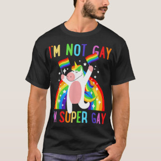 Camiseta LGBTQ Unicorn Super Gay Pride LGBT Ally Rainbow Fl