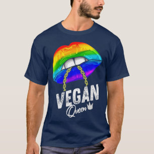 Camiseta LGBTQ Vegan Rainha Lésbica Veganismo Orgulho Orgul