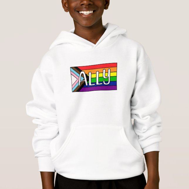 Camiseta LGBTQIA+ Ally | Sinalizador arco-íris (Frente)