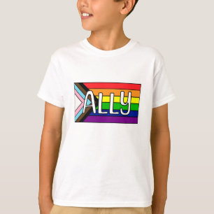 Camiseta LGBTQIA+ Ally   Sinalizador arco-íris