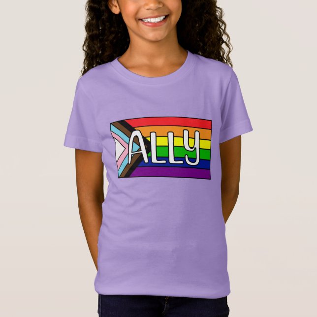 Camiseta LGBTQIA+ Ally | Sinalizador arco-íris (Frente)