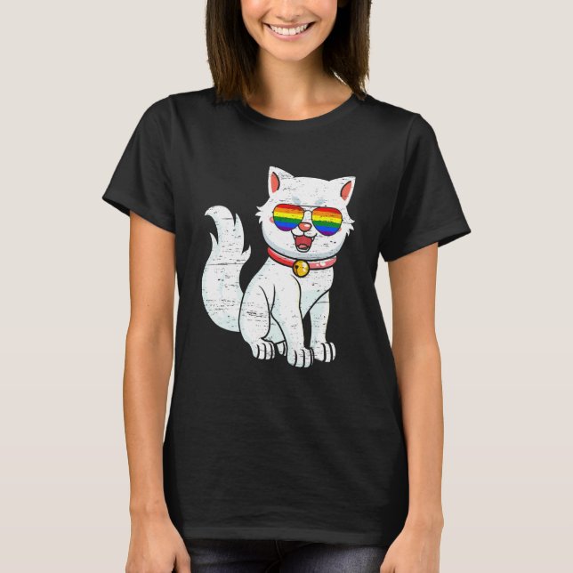 Camiseta LGBTQIA Cat  Cat Owner Kitten (Frente)