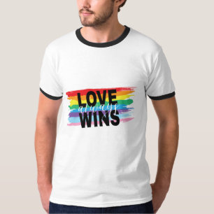 Camiseta LGBTQIA Love Sempre ganha Orgulho Arco-Íris Legal
