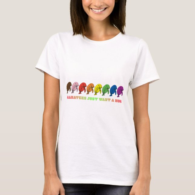 Camiseta LGBTQIA+ Manatees só quer um abraço (Frente)