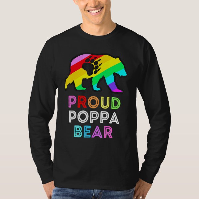 Camiseta Lgbtqia Ortopolda Poppa Urso Arco-Íris Orgulho gay (Frente)