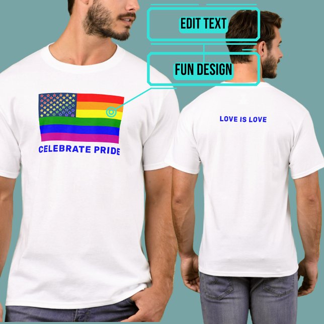 Camiseta LGBTQIA Pride EUA (Please enjoy our design and see the others in the collection.)