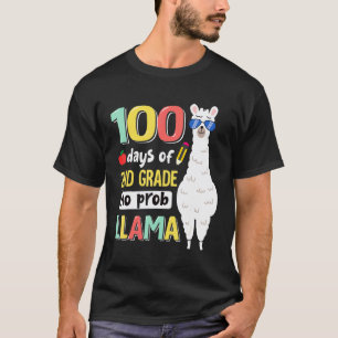 Camiseta Lhama 100 Dias de Escola 2ª Série Menina Menino Se