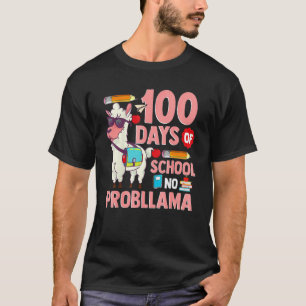 Camiseta Lhama 100 Dias De Escola Sem Problema Professor Es