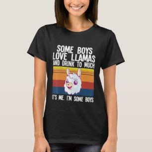 Camiseta Lhama alguns meninos amam Lhamas