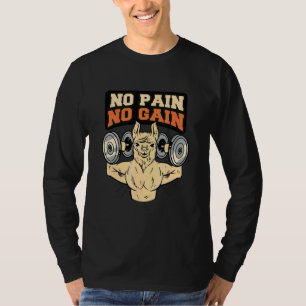Camiseta Lhama Alpaca Sem Dor Não Há Ganho