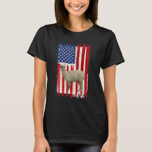 Camiseta Lhama Bandeira Americana Patriótica Pet 4 de J