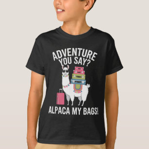 Camiseta Lhama Boba Diz Você Dizendo Sacos Aventura de Alpa