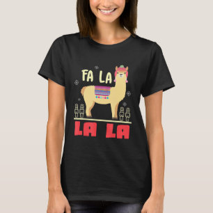 Camiseta Lhama canta NOEL FA LA LA LA Natal