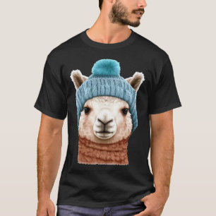 Camiseta Lhama com Beanie Personagem Pop Humor