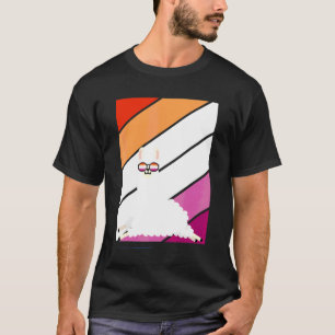 Camiseta Lhama Com Orgulho Bandeira Lésbica Lgbtq Aliada Or