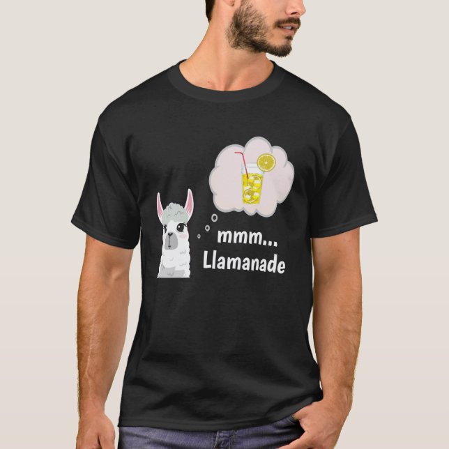 Camiseta Lhama com um copo de limão refrescante (Frente)