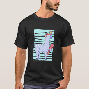 Camiseta Lhama Com Um Skate Perfeito Para Andar De Skate