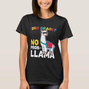 Camiseta Lhama da 3ª série sem problemas De volta às aulas