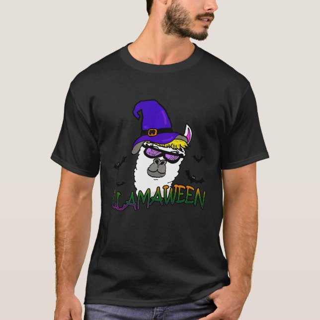 Camiseta Lhama de Halloween Ótimo Halloween Premium (Frente)