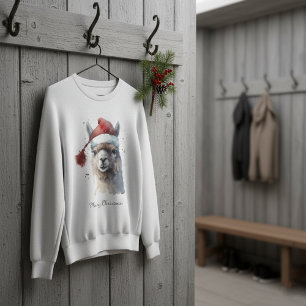 Camiseta Lhama de Natal Fofa, personalizada