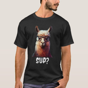 Camiseta Lhama de óculos dizendo Alpaca