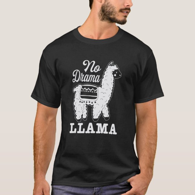 Camiseta Lhama Divertida Sem Drama (Frente)