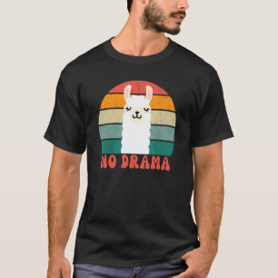 Camiseta Lhama do Pôr do Sol Retrô Sem Drama