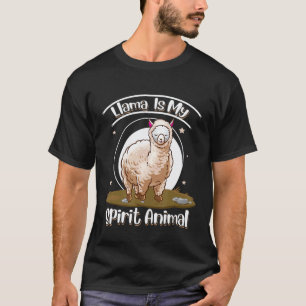 Camiseta Lhama É Meu Animal Espírito Amantes de Alpaca