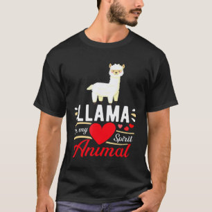 Camiseta Lhama é Meu Animal Espírito Amor Lhama Fofa Amante