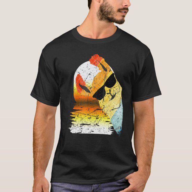 Camiseta Lhama Engraçada Alpaca De Óculos De Sol (Frente)