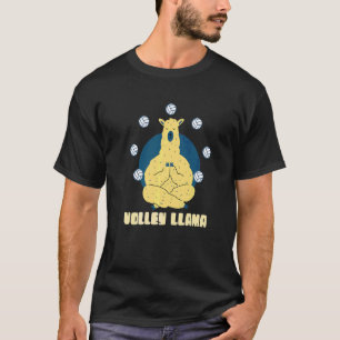 Camiseta Lhama engraçada de volei esporte lhama volei anima