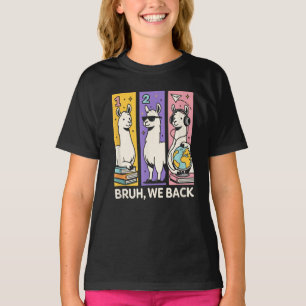 Camiseta Lhama Engraçada de Volta às Aulas para Crianças do